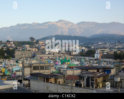 View of Huehuetenango From Rooftop, Huehuetenango Department, Guatemala Stock Photo