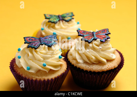 Three Cupcakes Stock Photo