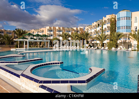 Tunisia, resort of Yasmine Hammamet by the mediteranean, Hasdroubal 5 stars luxury hotel and spa Stock Photo