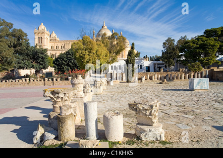 Tunisia Carthage archeological museum presenting mosaics sculptures & other items from the excavations of the ancient city the Stock Photo