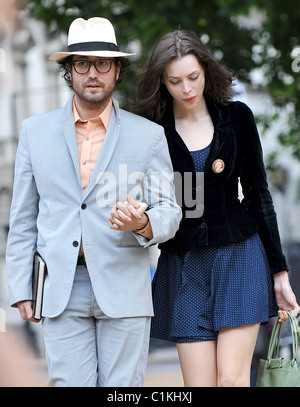 Charlotte Kemp Muhl and Sean Lennon walking on the red carpet at the ...