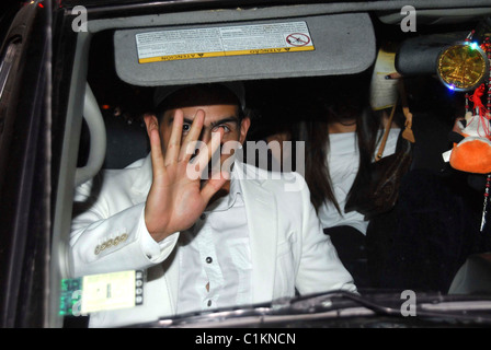 Carlos Tevez leaves the theatre with his wife Buenos Aires, Argentina - 19.06.09  : .com Stock Photo