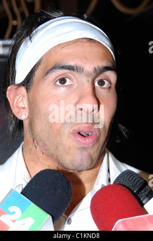 Carlos Tevez leaves the theatre with his wife Buenos Aires, Argentina - 19.06.09  : .com Stock Photo