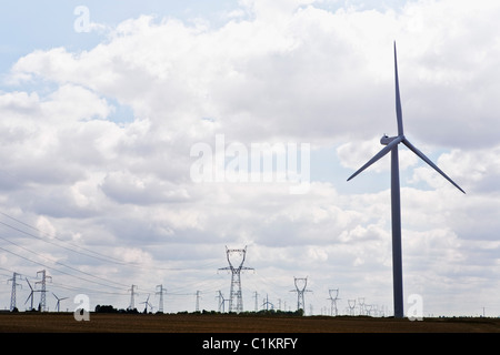 Wind Turbines, France Stock Photo