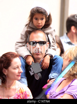 Romy Lauer, and Matt Lauer watching the Jonas Brothers The Jonas