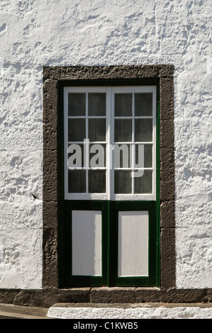 Traditional door in a village of Pico island, Azores Stock Photo