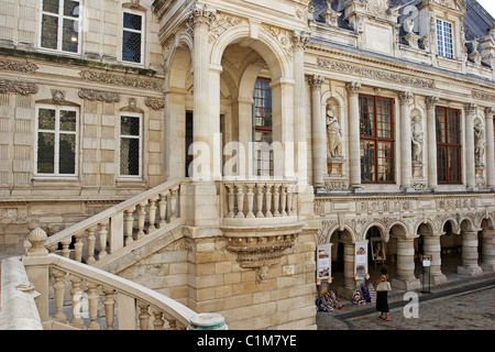 France, Charente Maritime, La Rochelle, the town hall and its monumental staircase Stock Photo