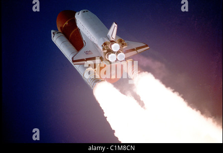 Space Shuttle Atlantis taking off, Space Shuttle Atlantis launch Stock Photo
