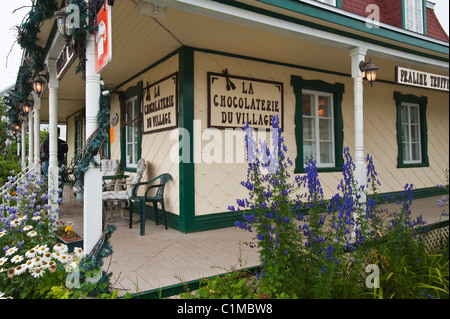 The village Chocolaterie in Les Éboulements, Quebec, Canada. Stock Photo