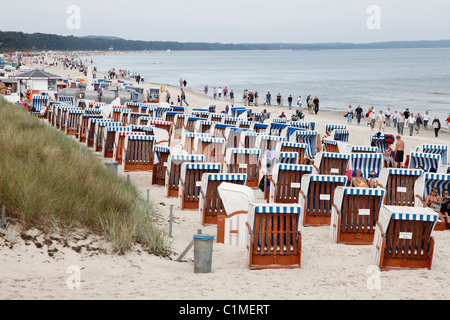 beach in Binz at Baltic Sea;  Strand in Binz Stock Photo