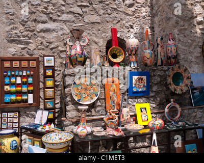 Ceramics on sale in Ravello In Campania Italy Stock Photo