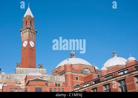 Joseph Chamberlain Memorial Clock Tower in Chancellor's court at the University of Birmingham. England. Stock Photo