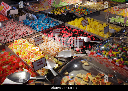 pick and mix jelly sweets at market Stock Photo