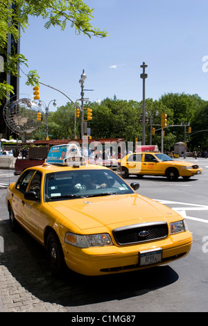 Yellow cab in New York Stock Photo