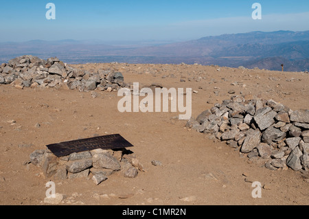 View at summit of Mount San Antonio, (Mt. Baldy), San Gabriel Mountains, Los Angeles County, S. California, USA Stock Photo