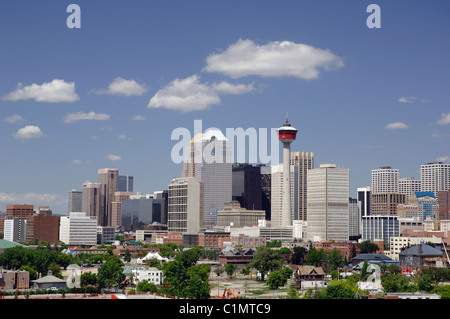 Calgary Alberta Canada skyline during summer. Stock Photo