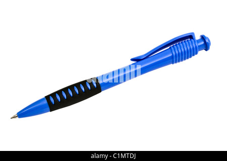 Blue Point Pen Isolated On White background Stock Photo