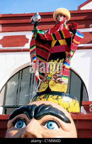 Mexico, Chiapas State, 'Los Parachicos' carnival during the San Sebastian Festival in Chiapa de Corzo town Stock Photo