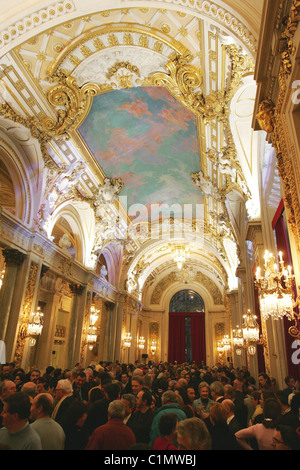 France, Nord, Lille, opera house, ceiling of the great honour room Stock Photo
