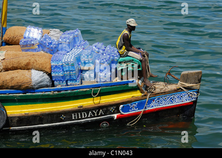 Kenya, Lamu Island, Lamu city listed as World Heritage by UNESCO Stock Photo