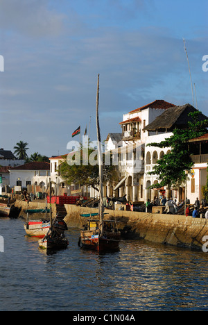 Kenya, Lamu Island, Lamu city listed as World Heritage by UNESCO Stock Photo