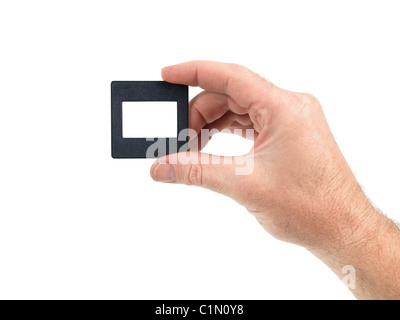 Photographic slides isolated against a white background