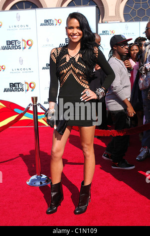 Cassie 2009 BET Awards held at the Shrine Auditorium - Arrivals Los Angeles, California - 28.06.09  : .com Stock Photo