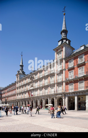 Madrid, Plaza Mayor, Casa de la Panaderia Stock Photo