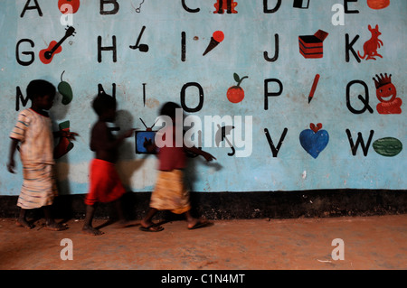 Pupils in classroom, Malawi central Africa Stock Photo