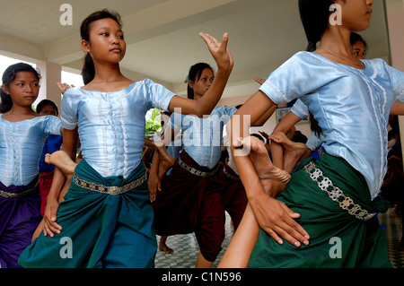 Cambodia, Phnom Penh area, classical ballet, school of dance Stock Photo