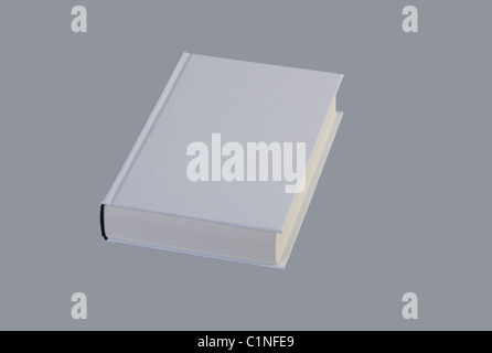 Book with white, plain cover for design layout Stock Photo