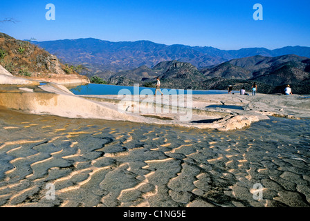 Mexico, Oaxaca State, Hierve el Agua, water pools Stock Photo