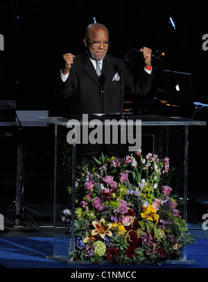 Founder and owner of the Tamla-Motown family record labels, Berry Gordy Jr., Jr.  The memorial service for the King of Pop, Stock Photo
