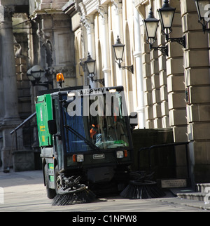 Street cleaning on Colmore Row in central Birmingham England UK Stock Photo