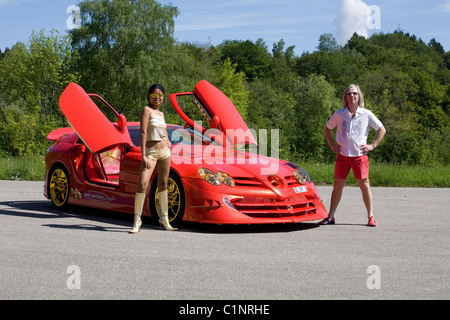 Ruby-Covered Red Gold Mercedes SLR This very special Mercedes SLR McLaren from Ueli Anliker Design has been adorned with 500 Stock Photo