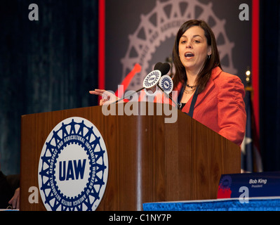 United Auto Workers Vice President Cindy Estrada Stock Photo