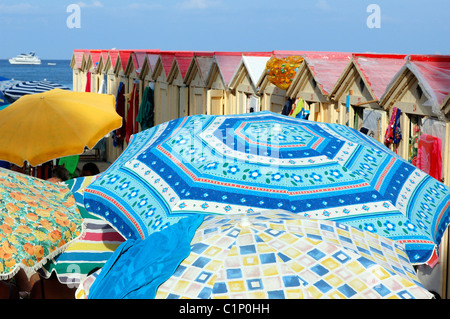 Italy, Sicily, Mondello seaside resort near Palermo, beach Stock Photo