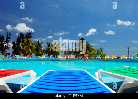 Cuba, Trinidad, Las Cuevas Hotel pool Stock Photo