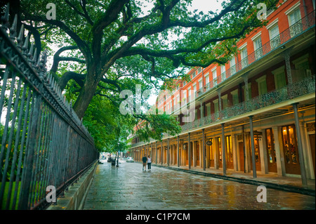 The Pontalba Apartments along Jackson Square, New Orleans Stock Photo