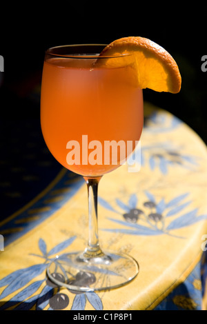 Cranberry Mimosa Cocktail - Champagne, Orange Juice, Cranberry Juice Stock Photo