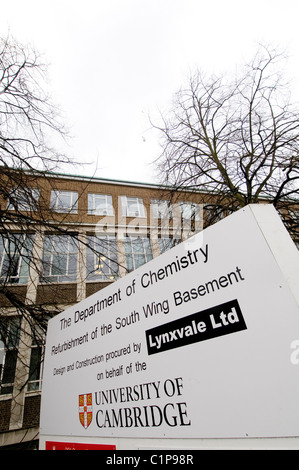 university of cambridge chemistry department british renown universities education establishment building renovation Stock Photo