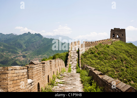 Great Wall of China,view from Wall Stock Photo