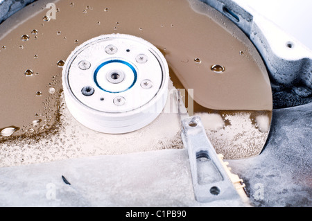 close up of frozen hard drive Stock Photo