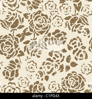 Vector Seamless Floral Antique Pattern With Interlacing Ribbons Stock 