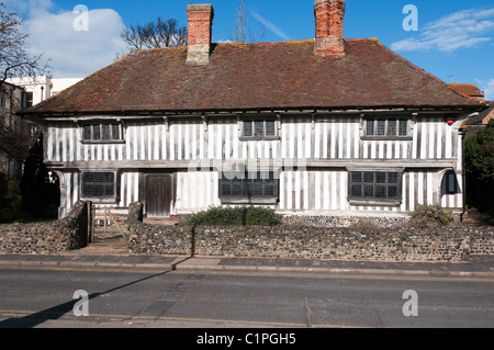 A mediaeval timber-framed house in Margate, Kent Stock Photo