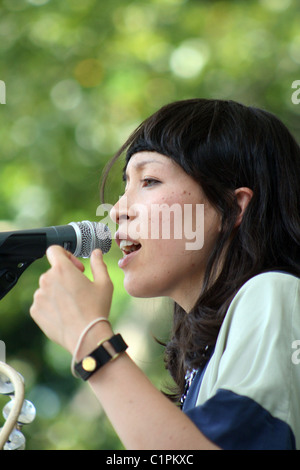 Yukimi Nagano of Little Dragon performs at Central Park's Summerstage New York City, USA - 18.07.09 Stock Photo