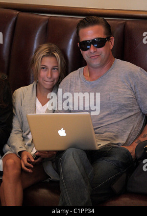 Stephen Baldwin sits in a movie theater with his daughter before watching a film Los Angeles, California - 20.07.09 Stock Photo