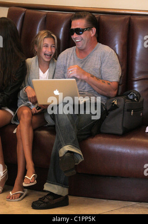 Stephen Baldwin sits in a movie theater with his daughter before watching a film Los Angeles, California - 20.07.09 Stock Photo