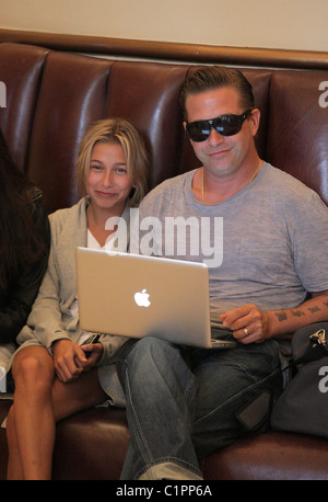 Stephen Baldwin sits in a movie theater with his daughter before watching a film Los Angeles, California - 20.07.09 Stock Photo