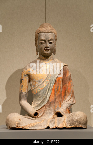 Buddha, probably Amitabha, (Amituo), early 7th century; Tang dynasty (618–907), Stock Photo